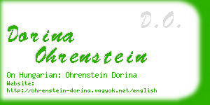 dorina ohrenstein business card